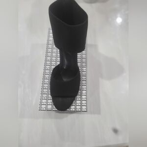 Women's Black Stretch-Band Open-Toe Sandal